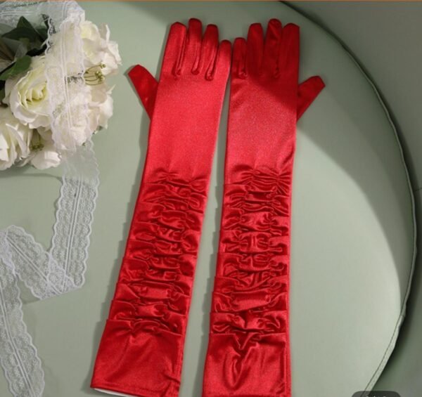 Satin gloves