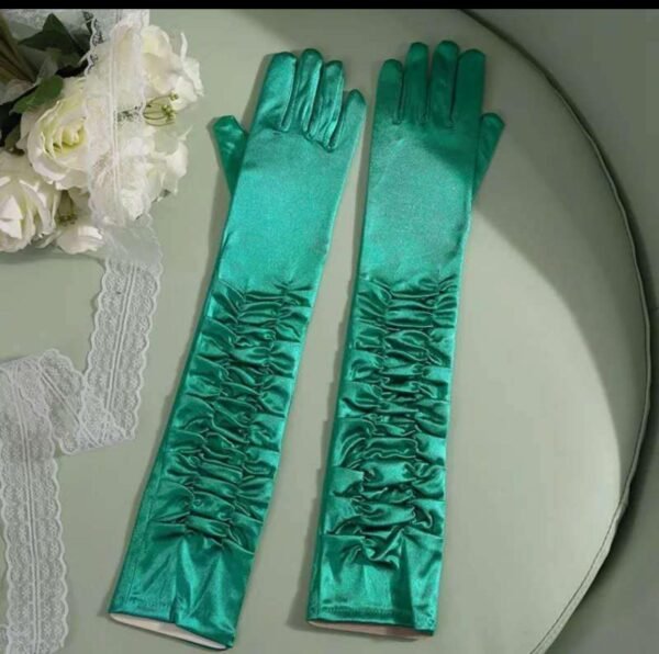 Satin gloves