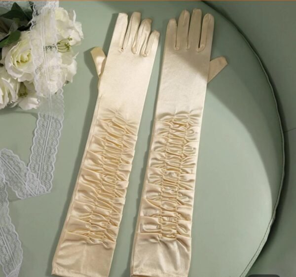 Satin gloves
