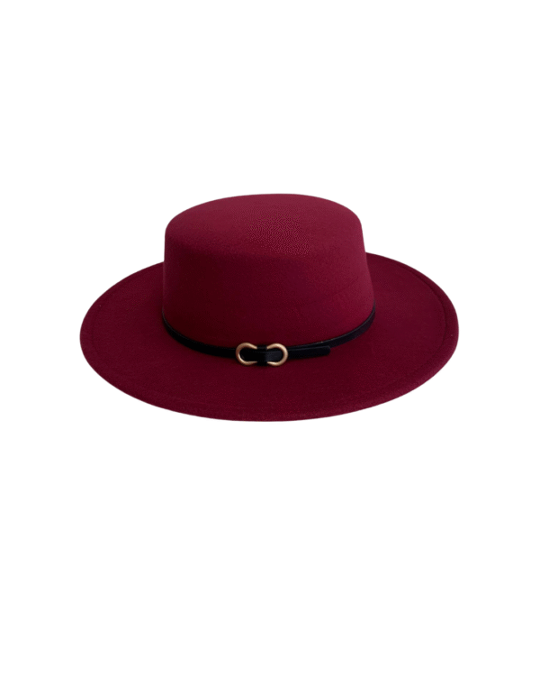 Flat-top Fedora hat